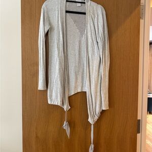 Chic Light Gray Women's Cardigan